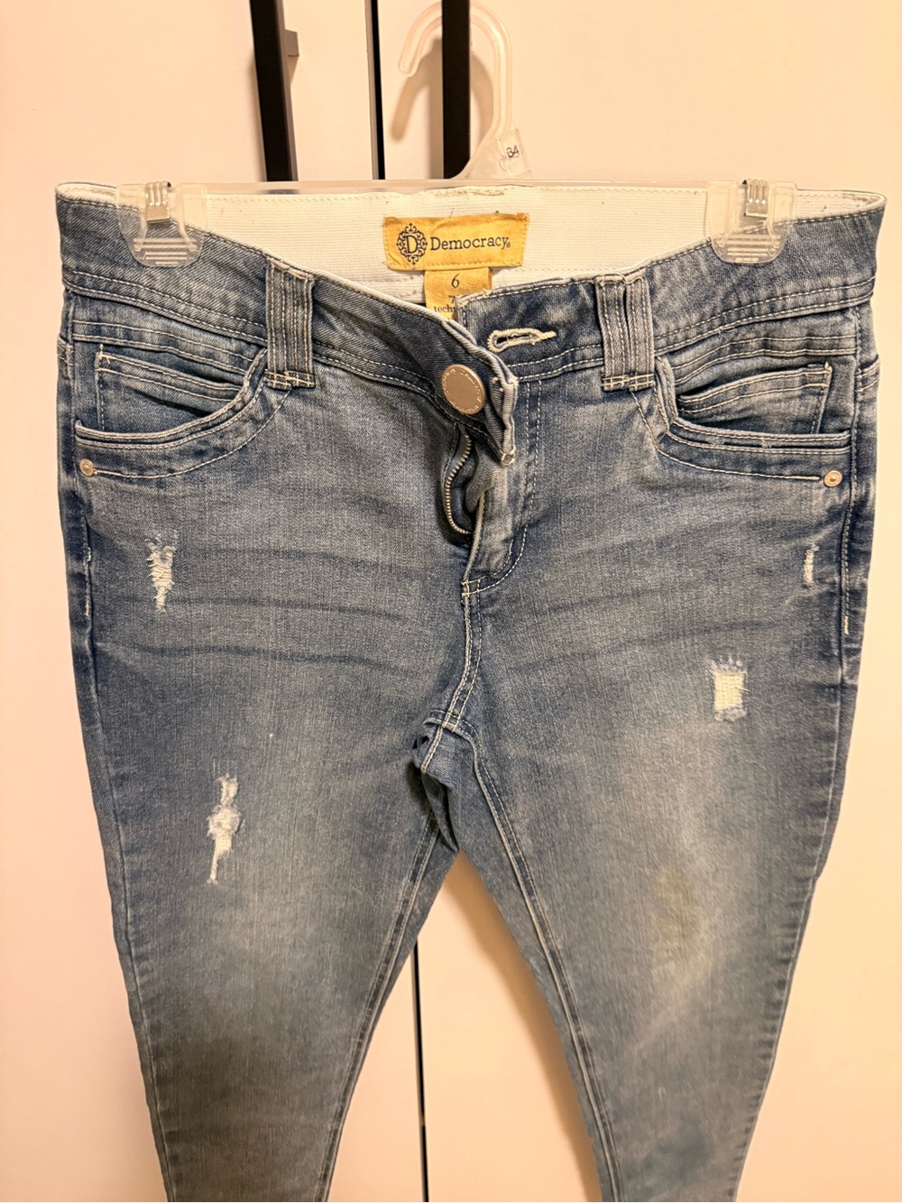 Democracy Light Blue Distressed Jeggings